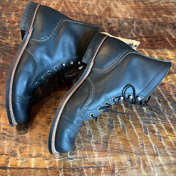 Red Wing Iron Ranger Black Leather Lace-Up Boots Size 10D Made In USA - Picture 6 of 10